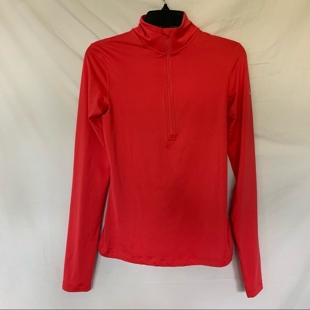 NIKE pro dri-fit pop over athletic jacket in coral size small